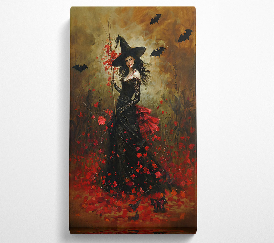  A Canvas Print of Crimson Witch'S Flight Canvas Art