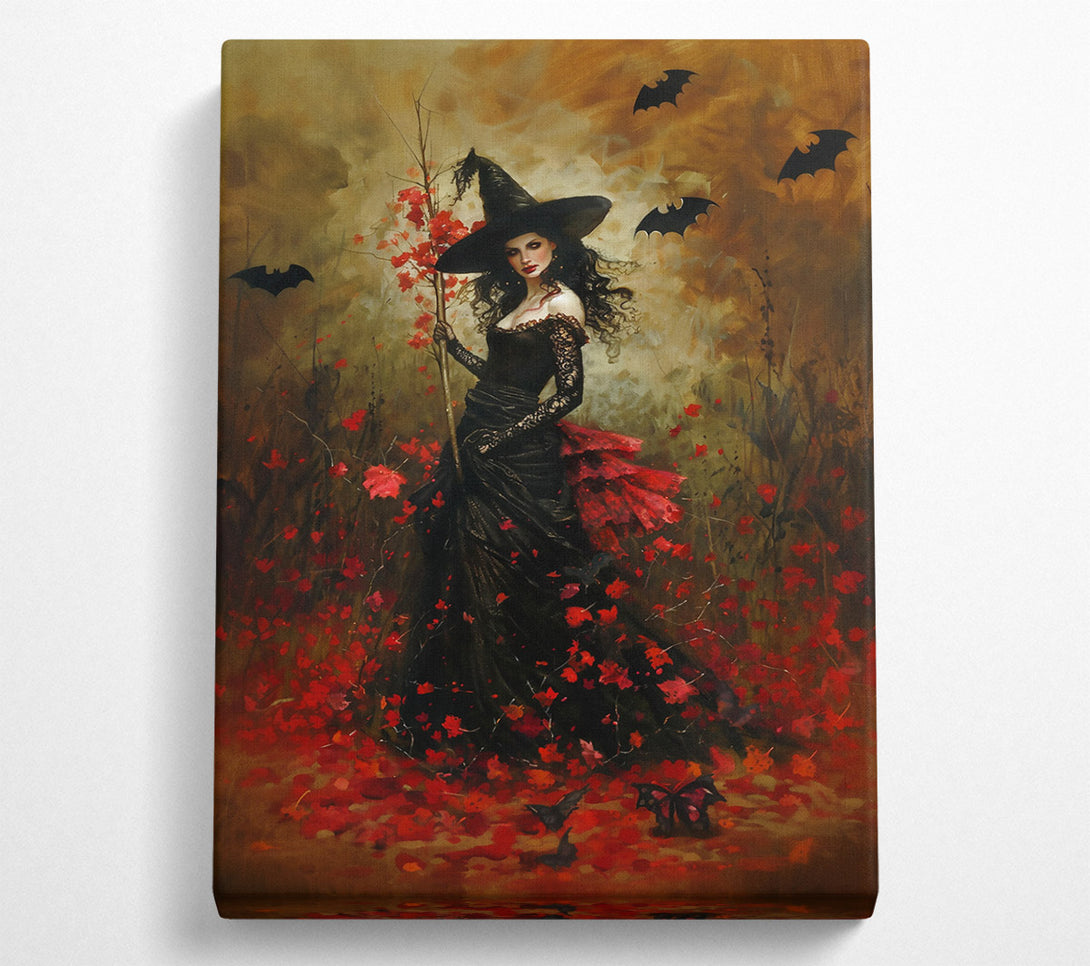  A Canvas Print of Crimson Witch'S Flight Canvas Art