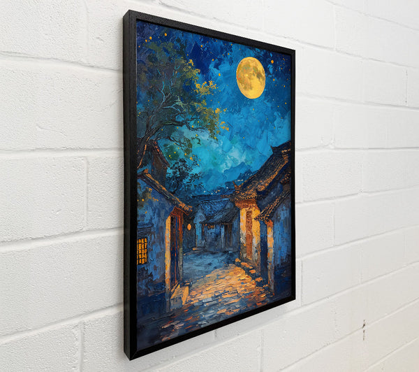 Golden Moonlit Village