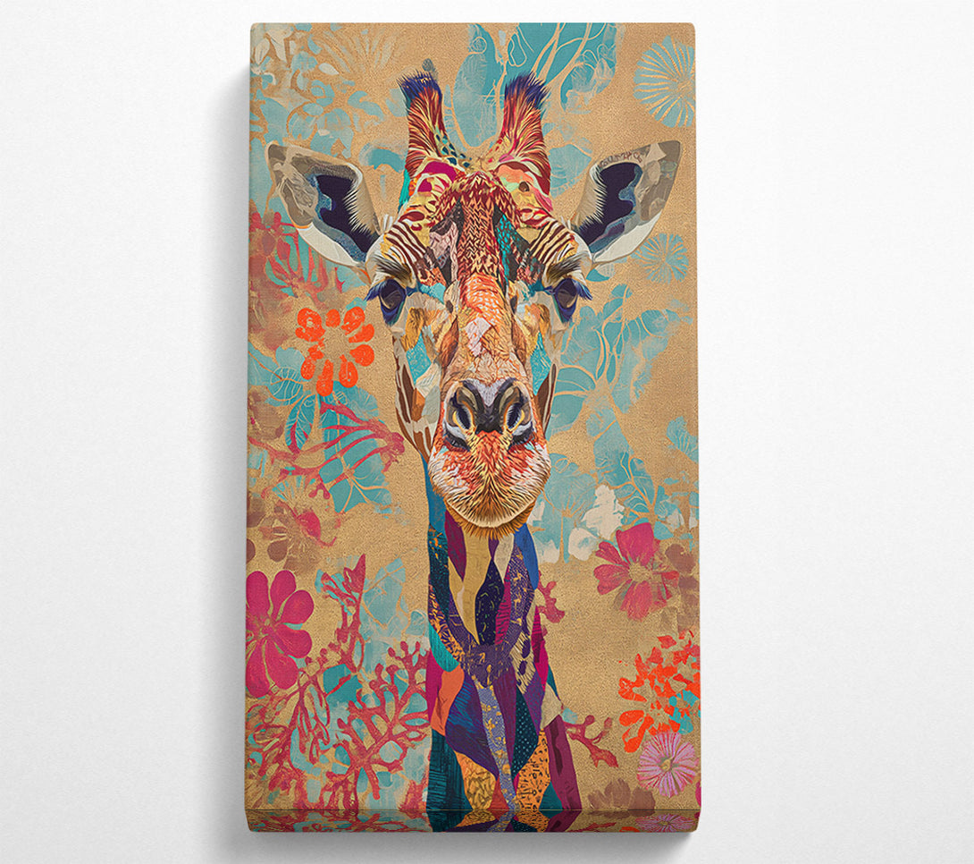  A Canvas Print of Artistic Giraffe Canvas Wall Art