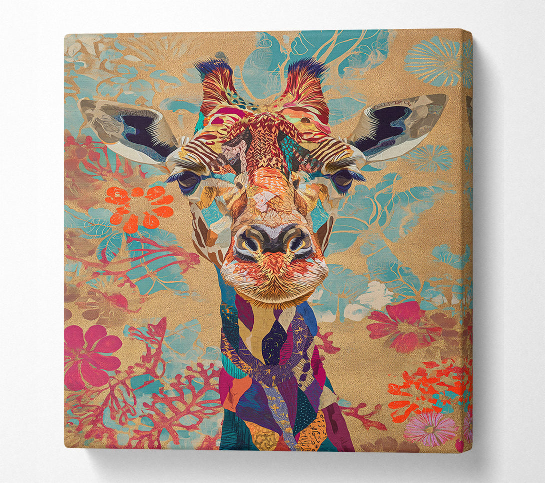  A Canvas Print of Artistic Giraffe Canvas Wall Art