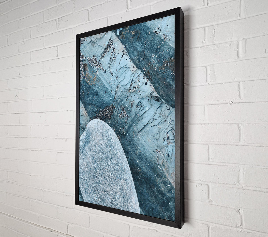  A Canvas Print of Teal Stone Textures Canvas Wall Art
