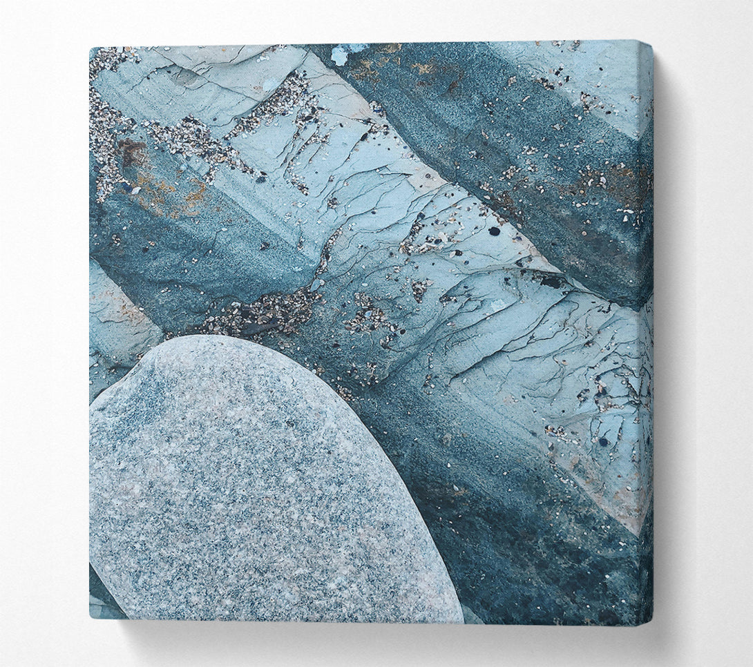  A Canvas Print of Teal Stone Textures Canvas Wall Art