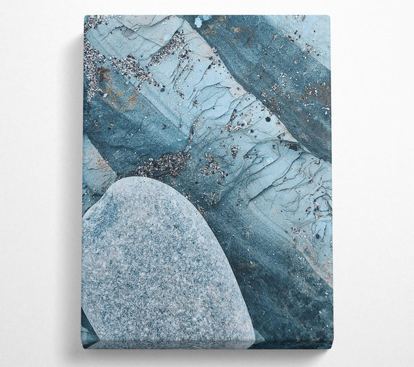  A Canvas Print of Teal Stone Textures Canvas Wall Art