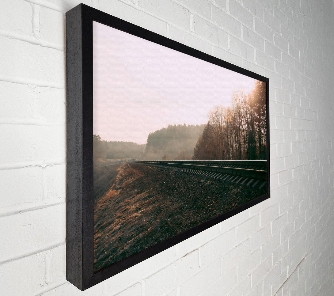  A Canvas Print of Golden Tracks Ahead Canvas Print