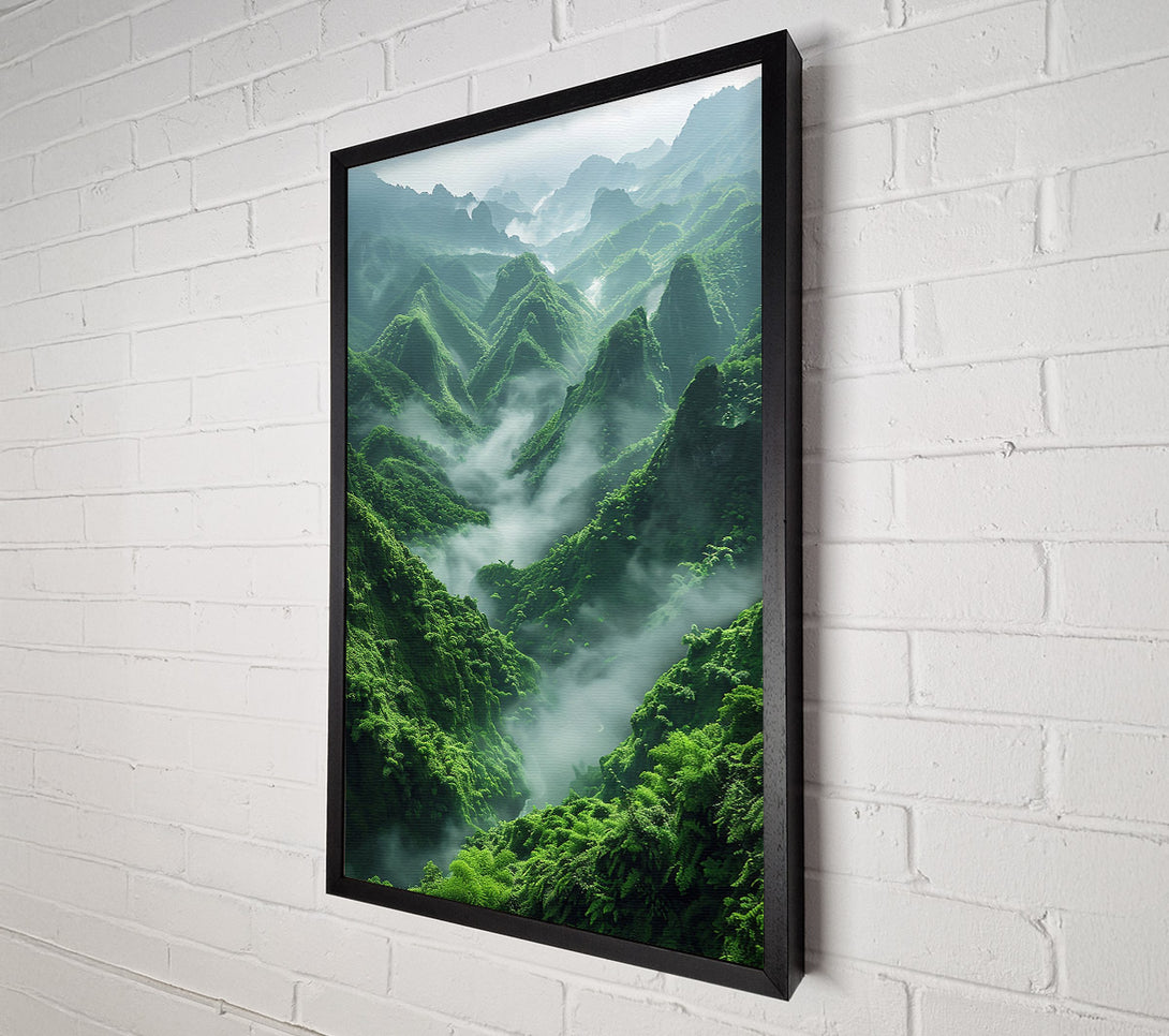  A Canvas Print of Emerald Valley Mist Canvas Wall Art