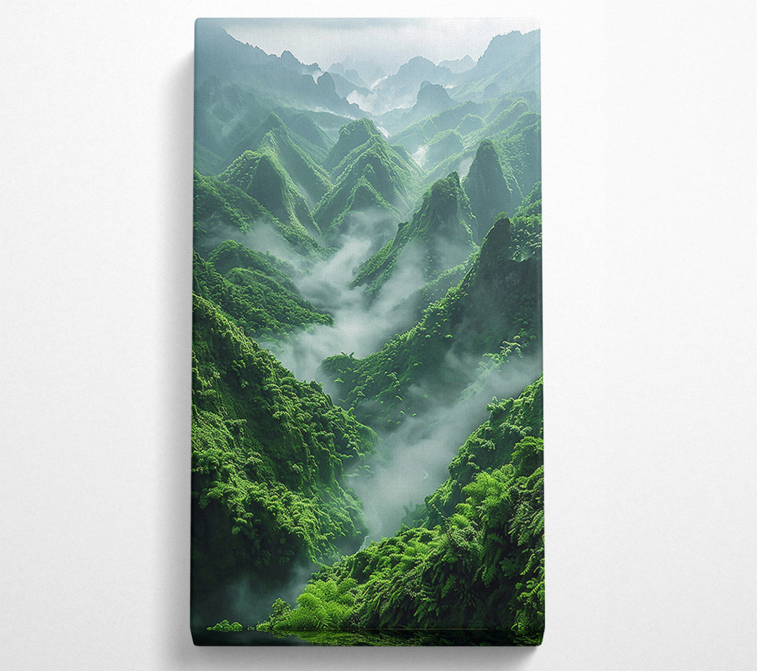  A Canvas Print of Emerald Valley Mist Canvas Wall Art