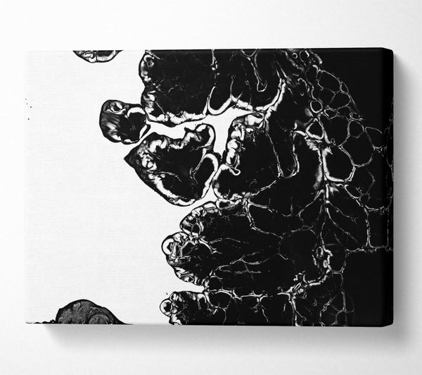  A Canvas Print of Black Abstract Flow Canvas Art