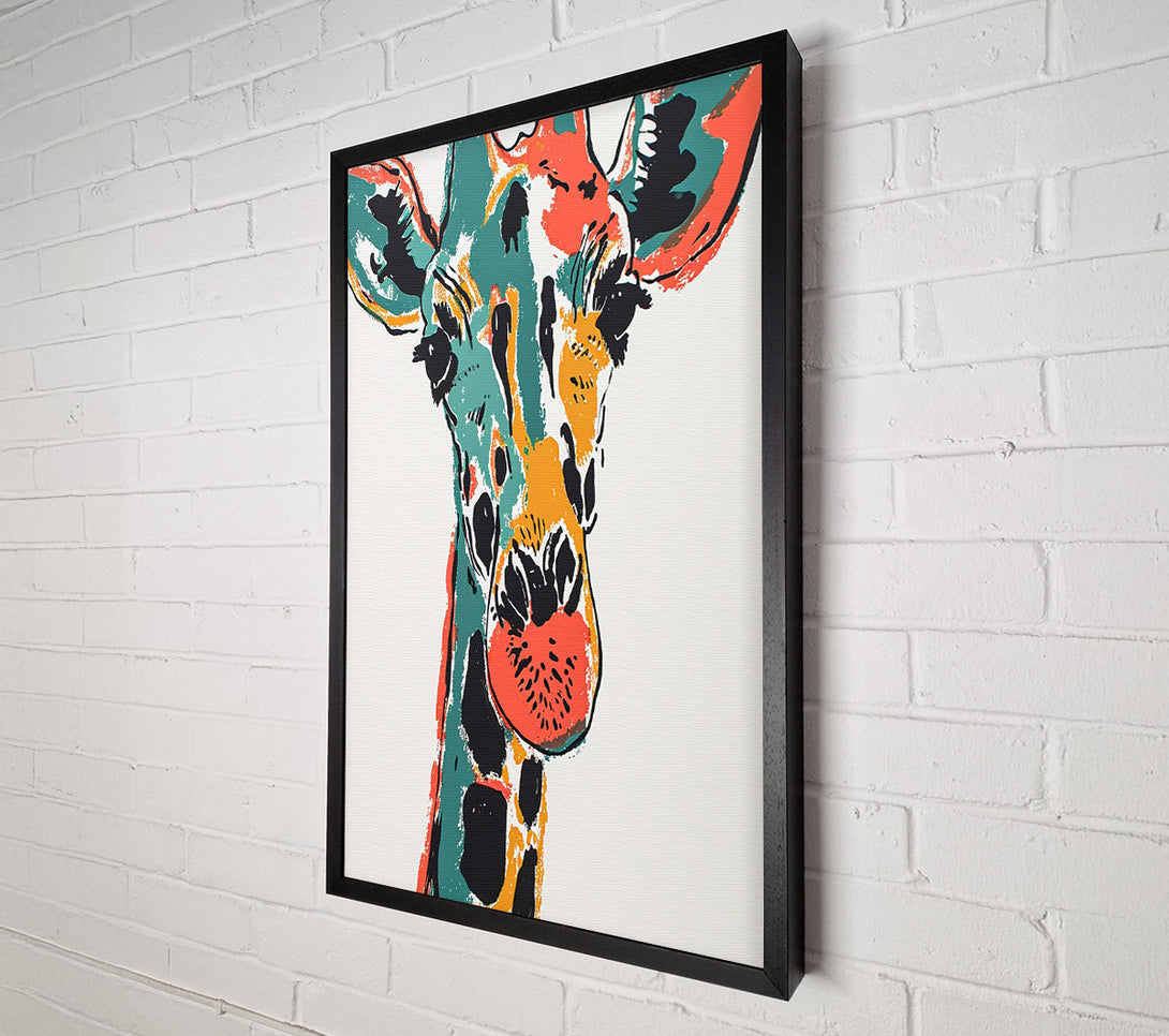  A Canvas Print of Arty Giraffe Canvas Print