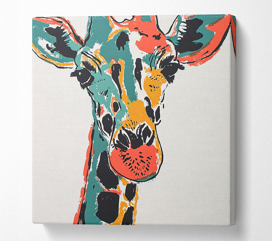  A Canvas Print of Arty Giraffe Canvas Print