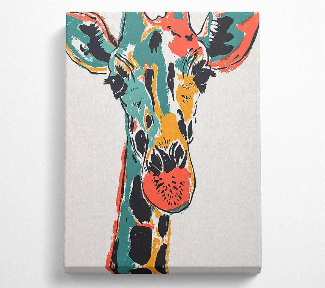  A Canvas Print of Arty Giraffe Canvas Print