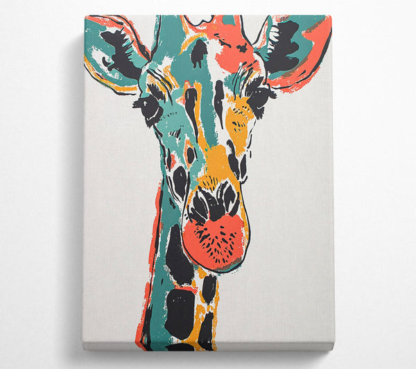  A Canvas Print of Arty Giraffe Canvas Print
