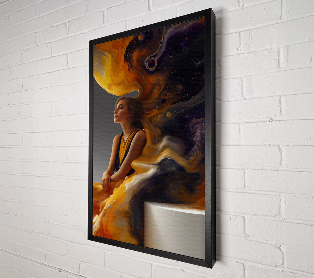  A Canvas Print of Golden Liquid Embrace Canvas Print