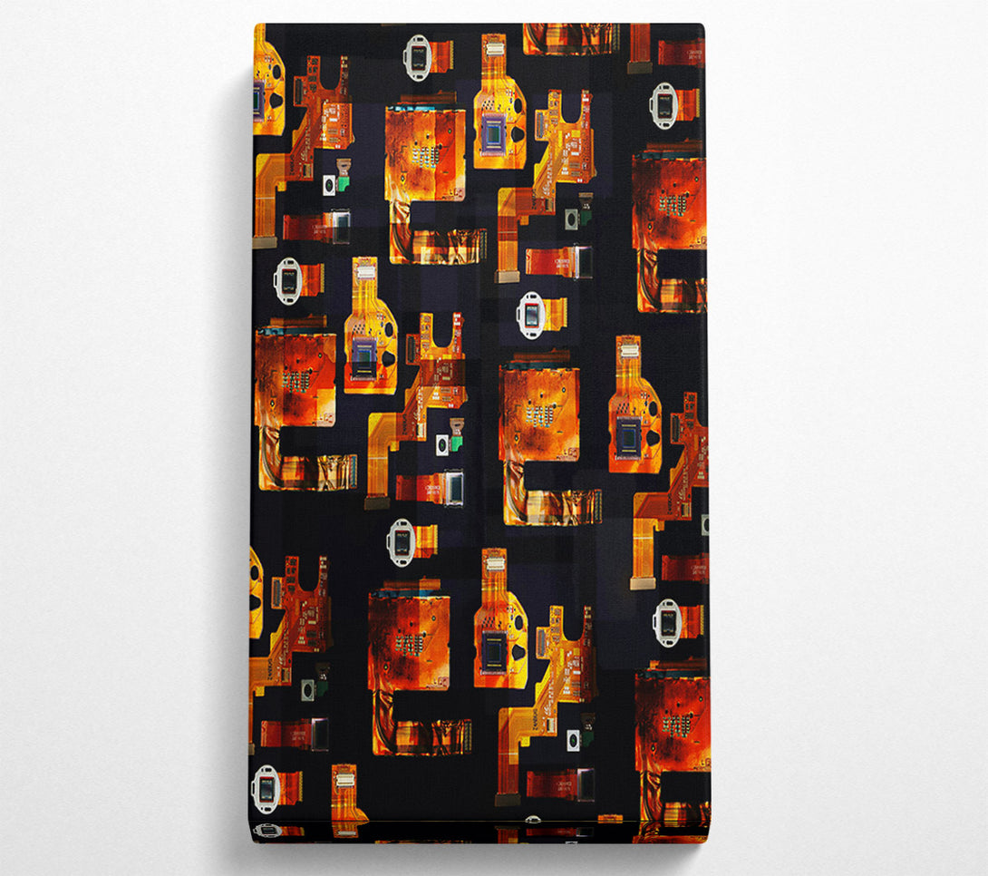  A Canvas Print of Copper Circuitry Dreams Canvas Wall Art
