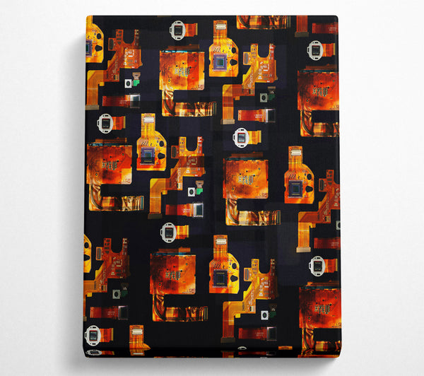  A Canvas Print of Copper Circuitry Dreams Canvas Wall Art