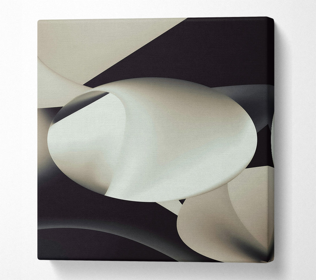  A Canvas Print of Ivory Abstract Shapes Canvas Print