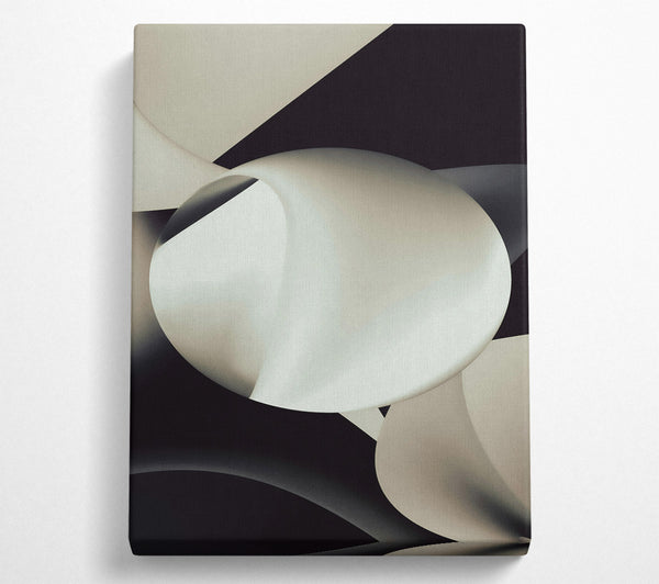  A Canvas Print of Ivory Abstract Shapes Canvas Print