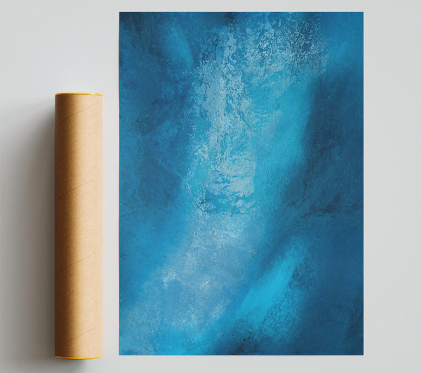 Azure Ocean Depth Poster
