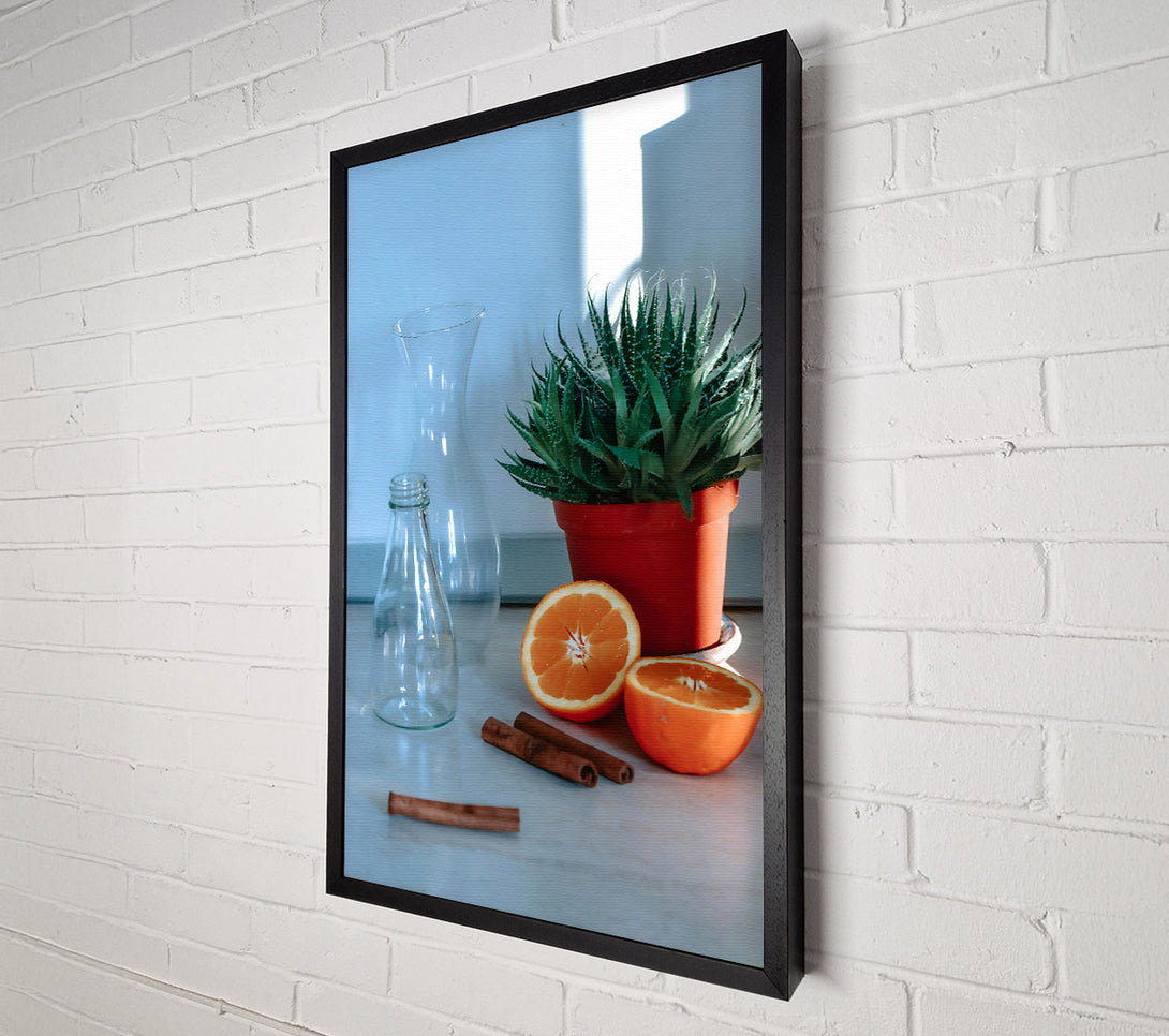  A Canvas Print of Orange And Cinnamon Still Life Canvas Art
