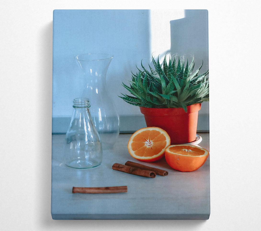 A Canvas Print of Orange And Cinnamon Still Life Canvas Art