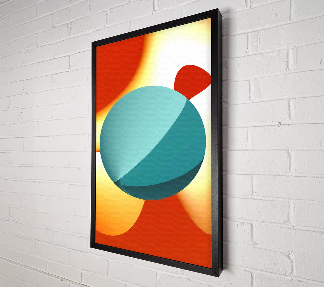  A Canvas Print of Teal Sphere Embrace Canvas Wall Art