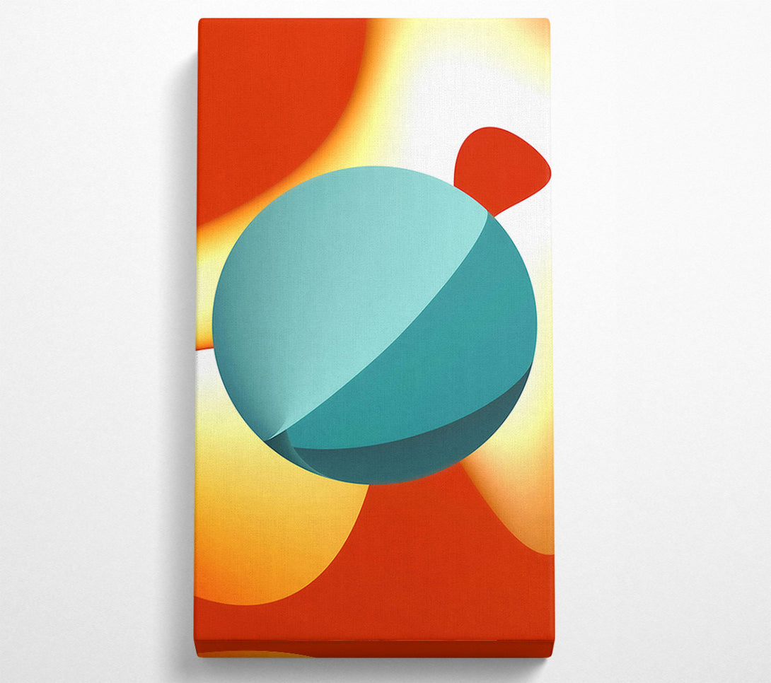  A Canvas Print of Teal Sphere Embrace Canvas Wall Art