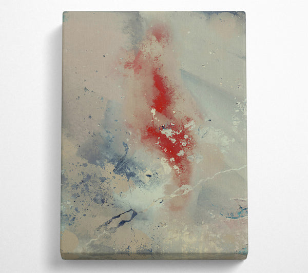  A Canvas Print of Crimson Fade Through Grey Canvas Art