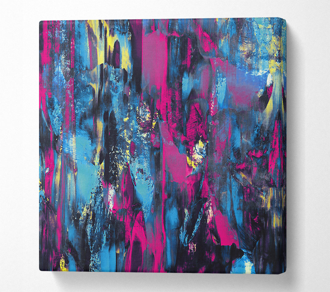  A Canvas Print of Fuchsia And Indigo Dreams Canvas Wall Art