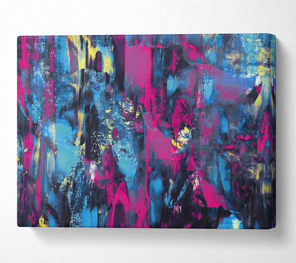  A Canvas Print of Fuchsia And Indigo Dreams Canvas Wall Art