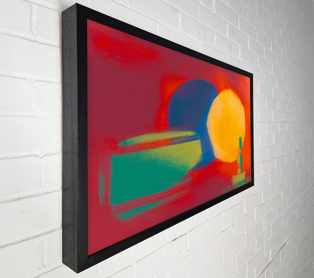  A Canvas Print of Crimson Sunlit Forms Canvas Print