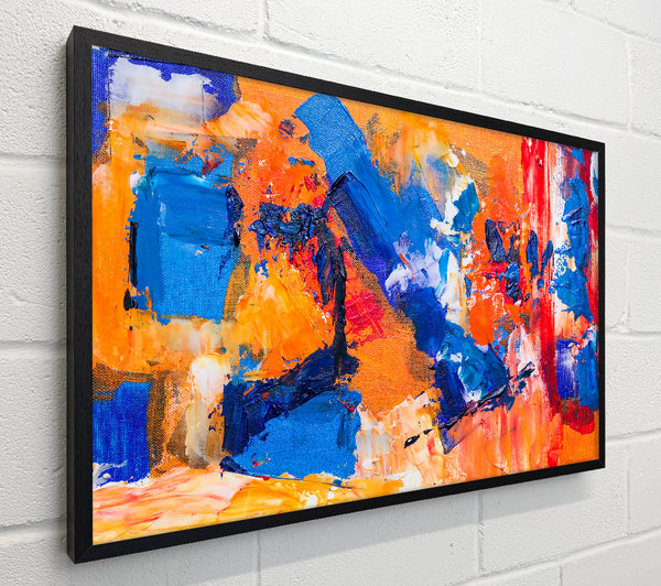 Orange Blue Abstract Strokes