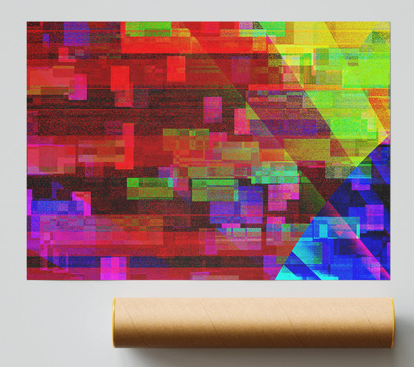 Crimson Glitch Symphony Poster