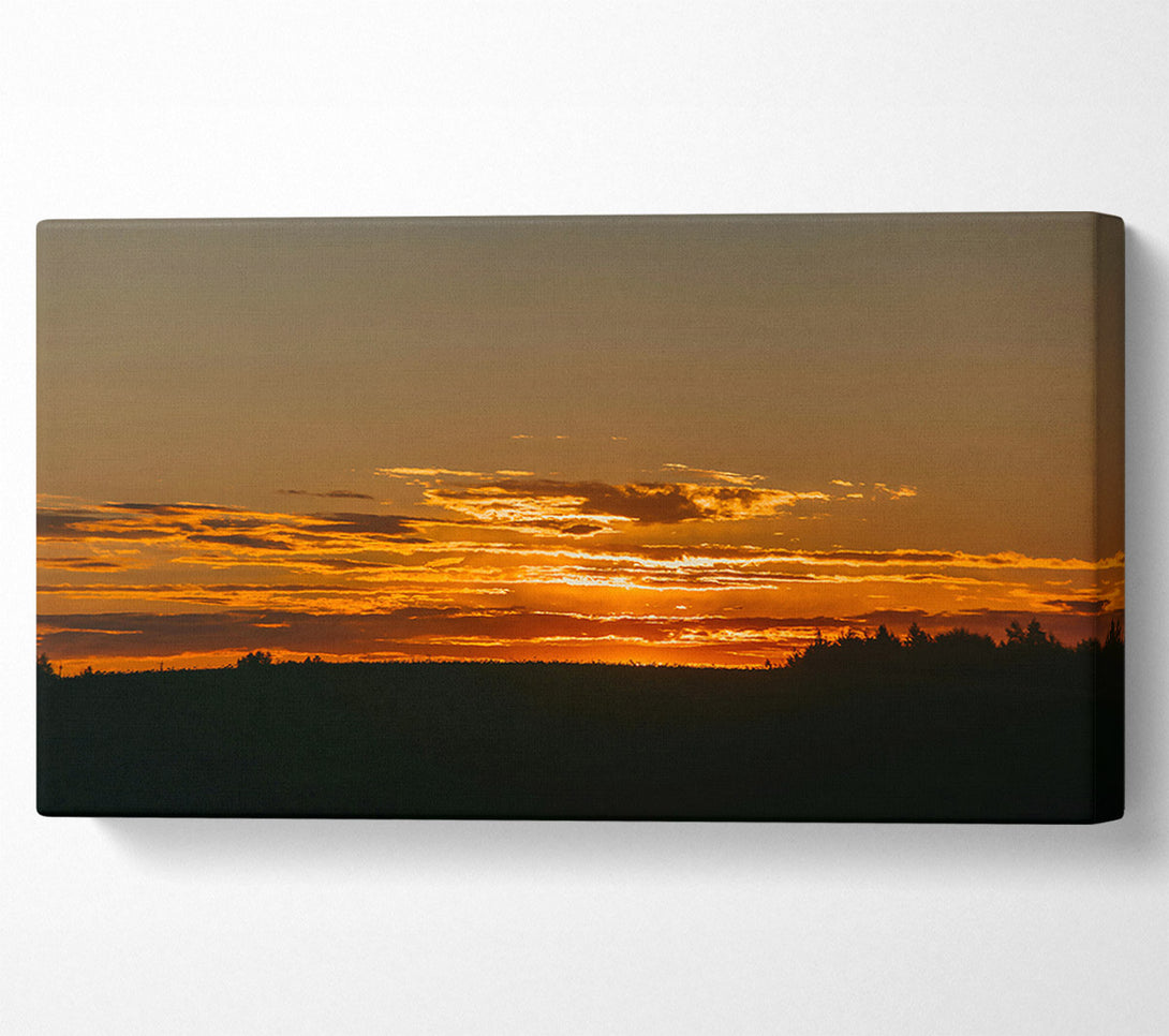  A Canvas Print of Golden Horizon Sunset Canvas Wall Art