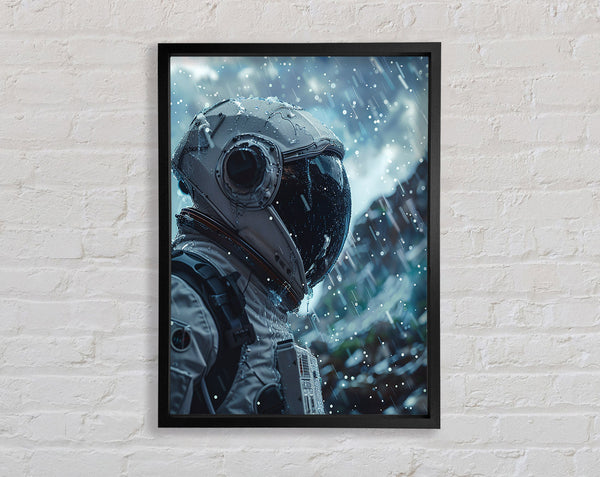 Astronaught Int He Rain Framed Print