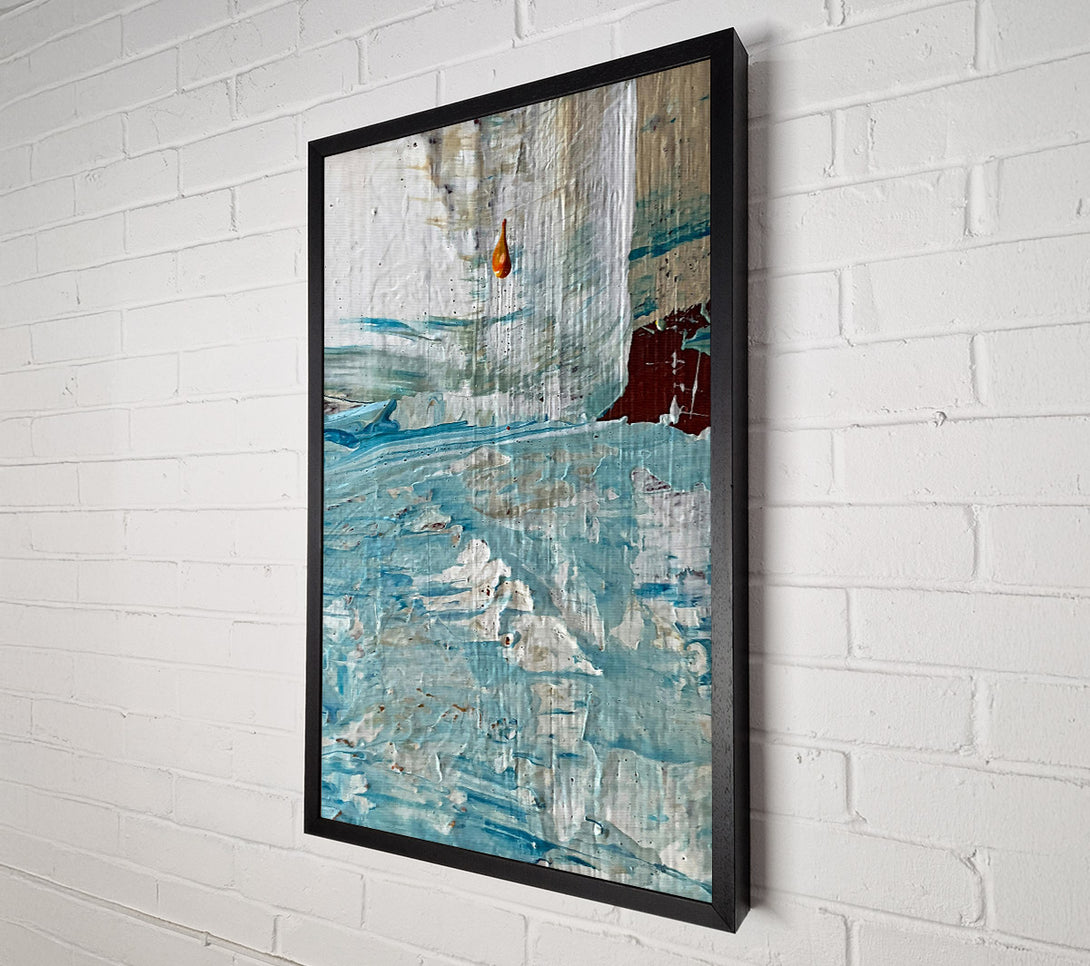 A Canvas Print of Azure And Gold Drip Canvas Art