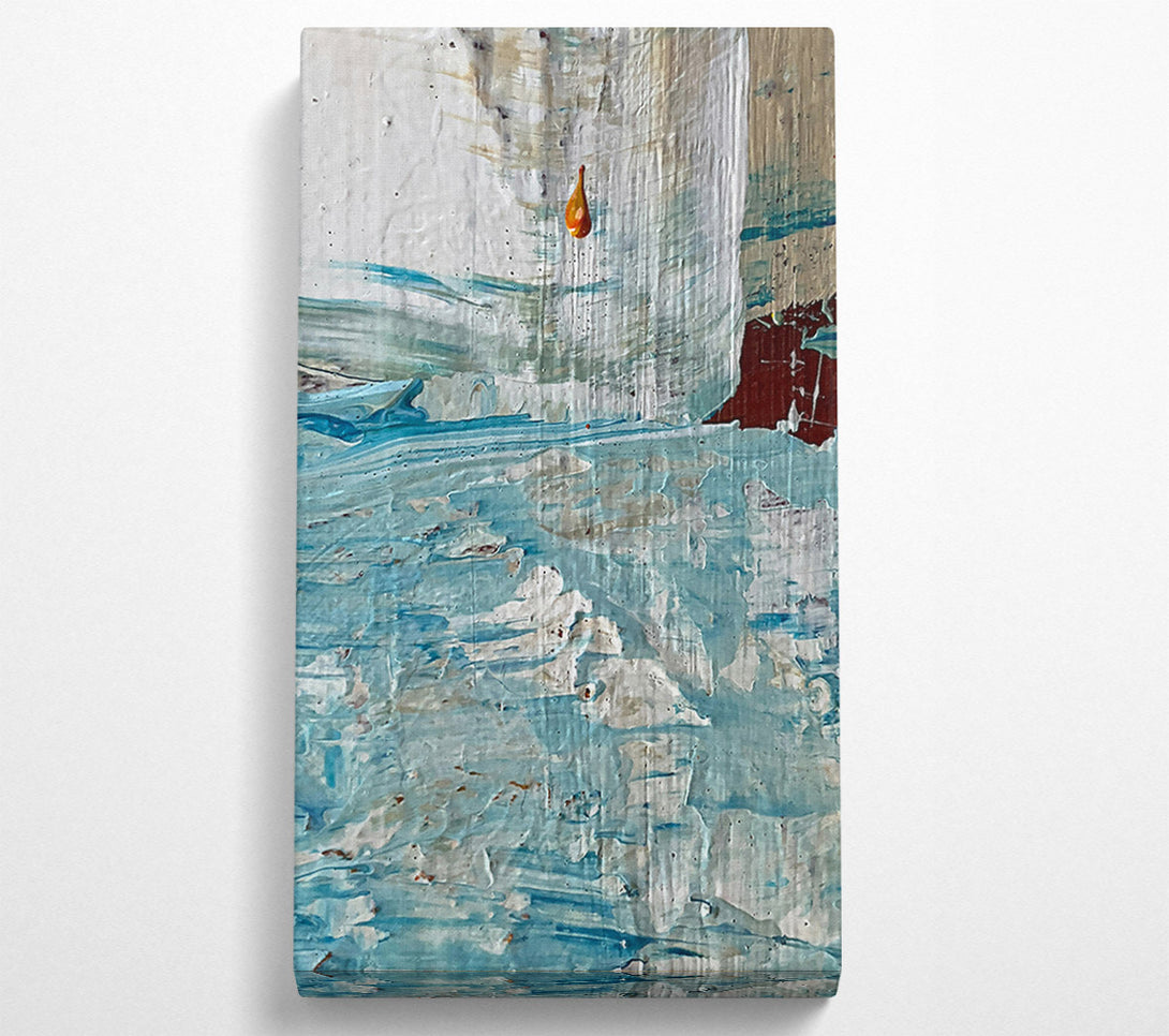  A Canvas Print of Azure And Gold Drip Canvas Art