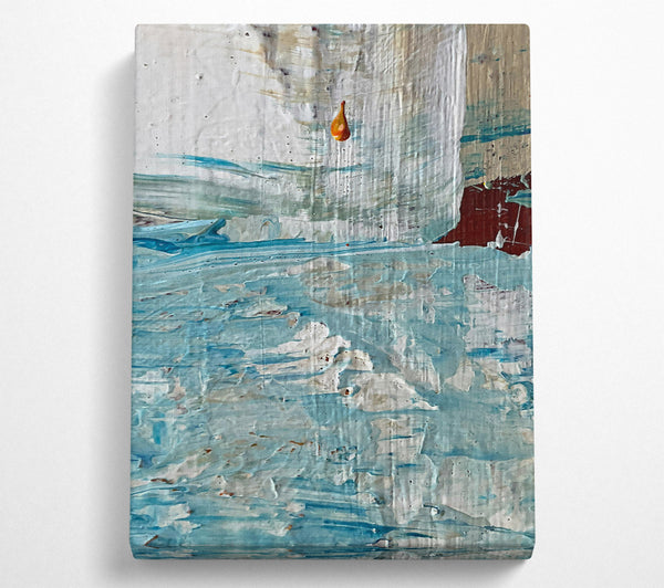  A Canvas Print of Azure And Gold Drip Canvas Art