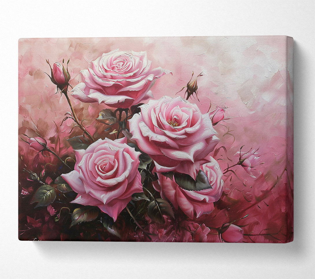 A Canvas Print of Blush Rose Bouquet Canvas Wall Art