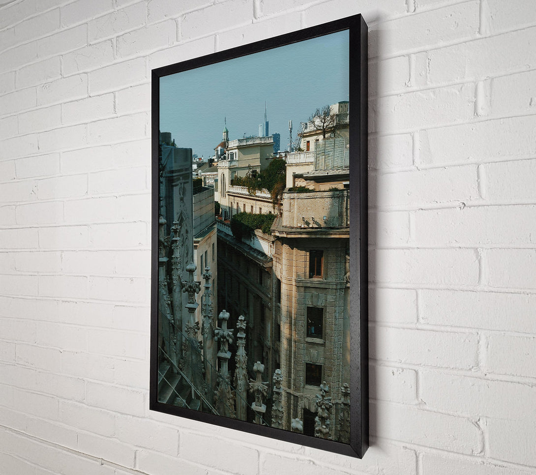  A Canvas Print of Grey Stone Cityscape Canvas Art