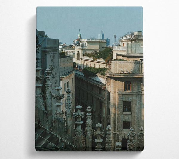  A Canvas Print of Grey Stone Cityscape Canvas Art