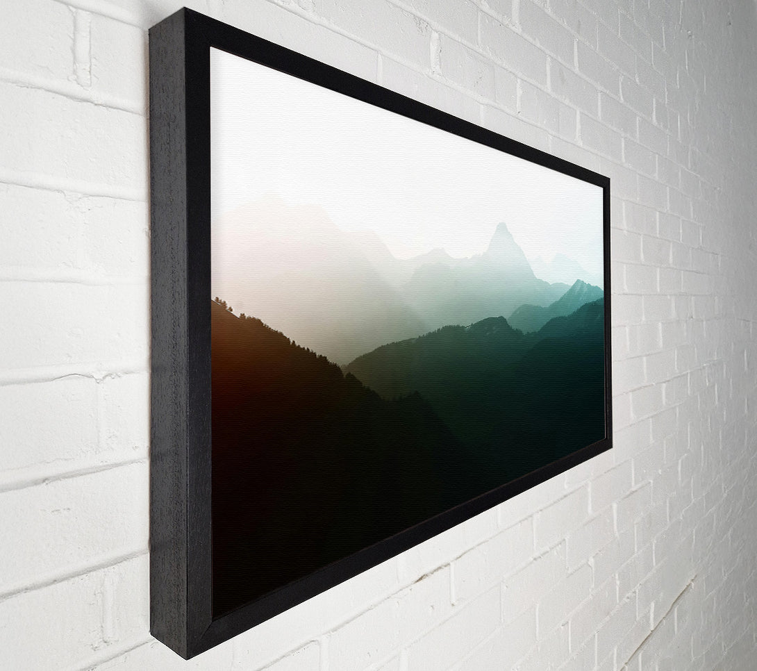  A Canvas Print of Teal Mountain Fog Canvas Print