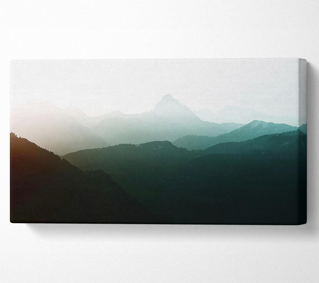  A Canvas Print of Teal Mountain Fog Canvas Print
