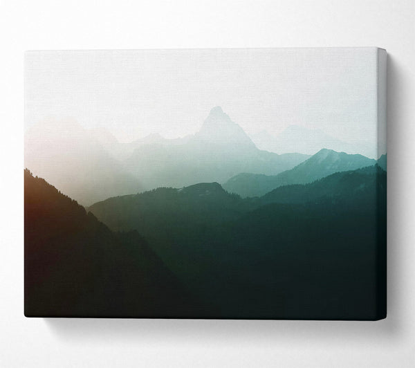  A Canvas Print of Teal Mountain Fog Canvas Print