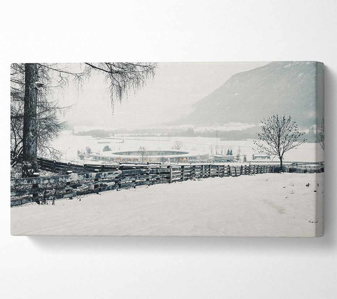  A Canvas Print of White Winter Circle Canvas Art