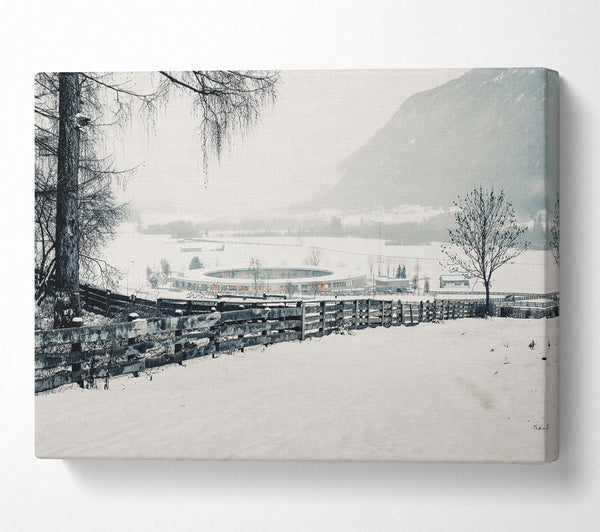  A Canvas Print of White Winter Circle Canvas Art