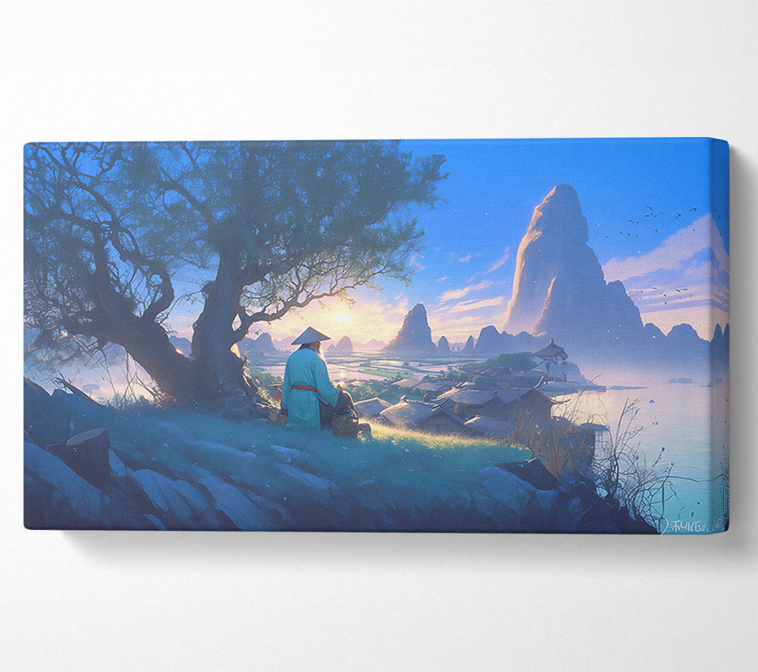  A Canvas Print of Blue Serenity'S Peak Canvas Wall Art