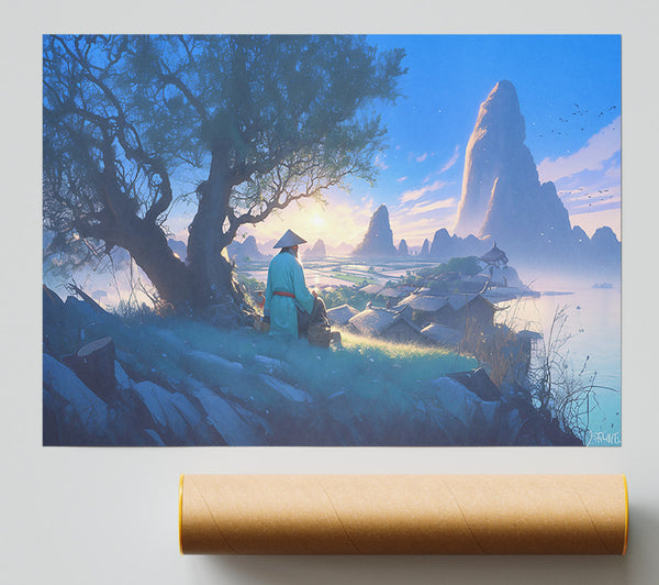 Blue Serenity'S Peak Giclee Print