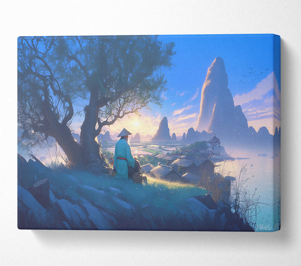  A Canvas Print of Blue Serenity'S Peak Canvas Wall Art