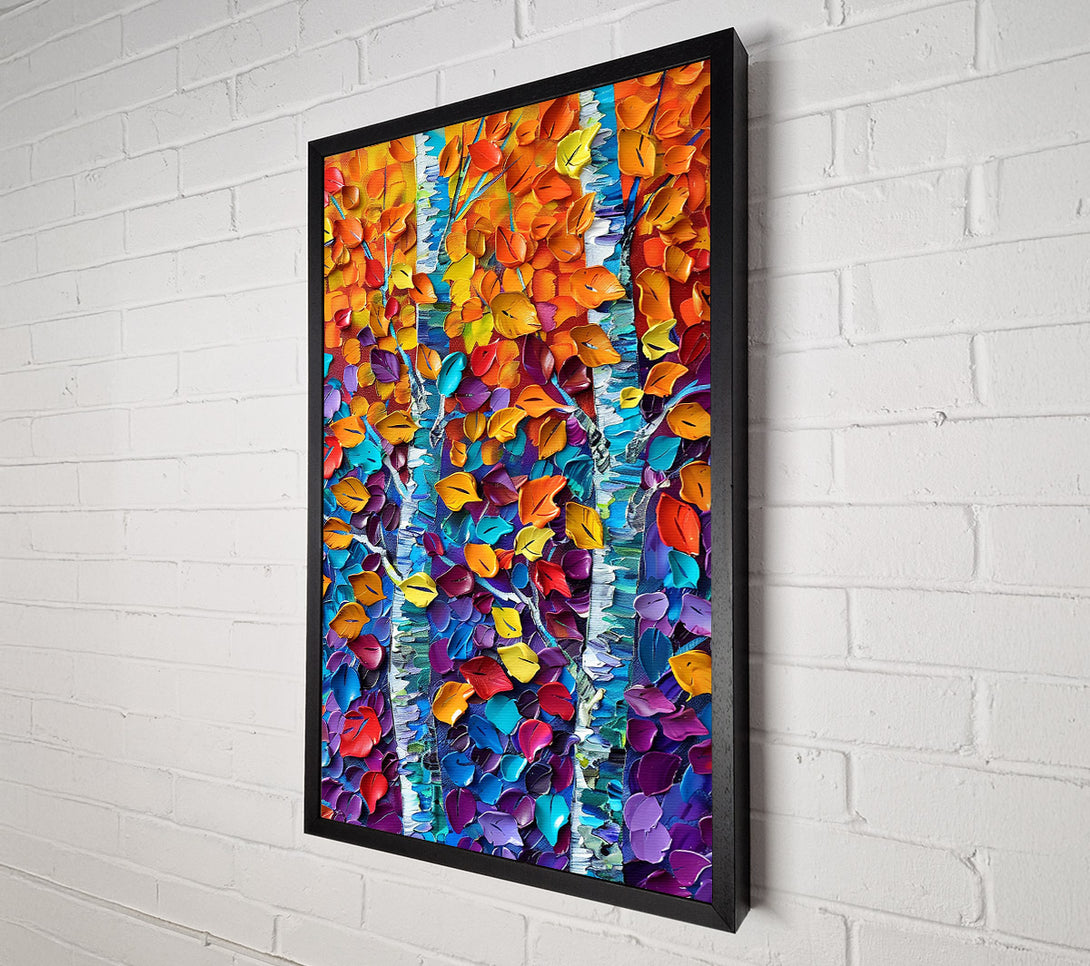  A Canvas Print of Orange Autumn Leaves Canvas Art