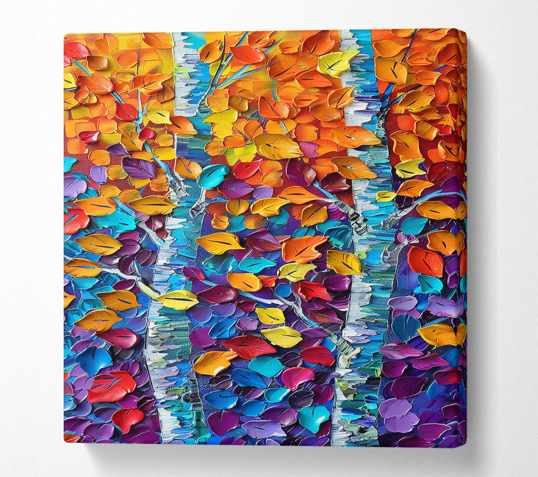  A Canvas Print of Orange Autumn Leaves Canvas Art